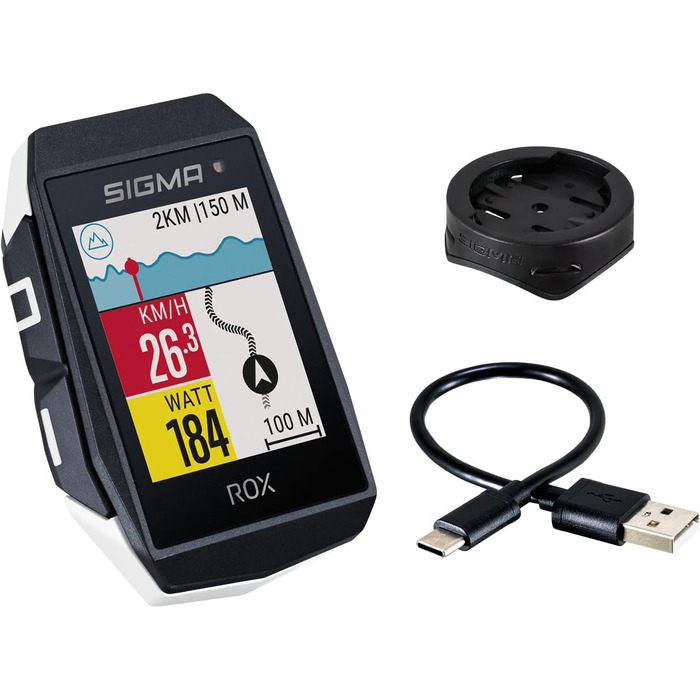 Велокомп'ютер SIGMA Sport ROX 11.1 EVO білий, бездротовий, GPS-навігація, універсальний розмір