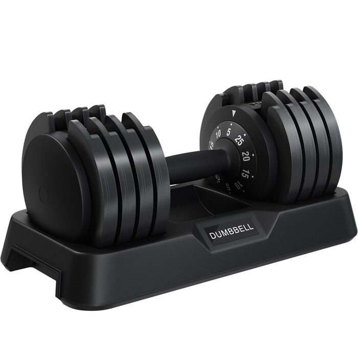 Регульована штанга Yaheetech 2,5-24 кг, 15 рівнів, сталева, з подвійною фіксацією, протиковзка, для дому, спортзалу, офісу