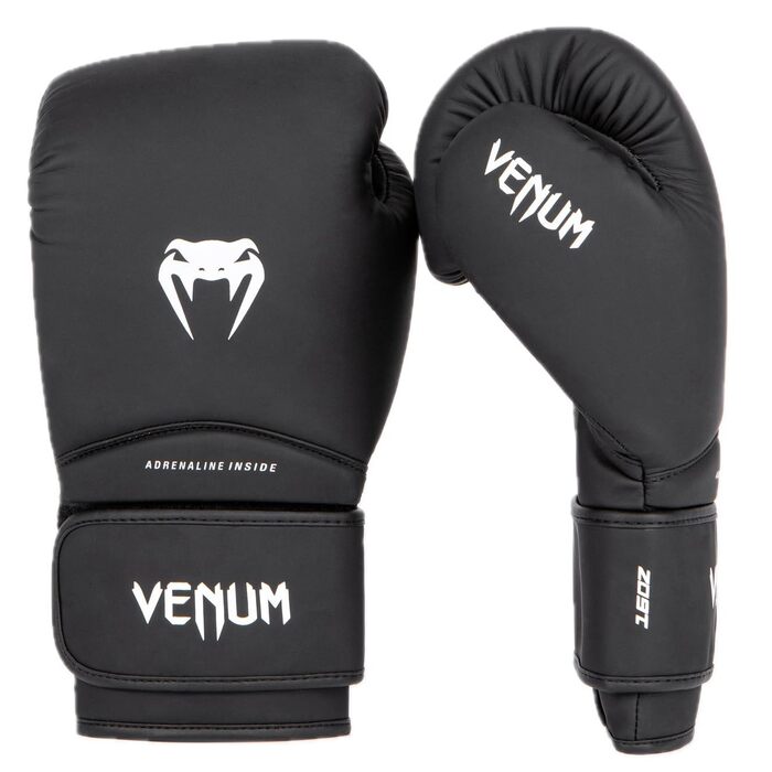 Боксерські рукавички Venum Contender 1.5, 12 унцій, чорно-білі