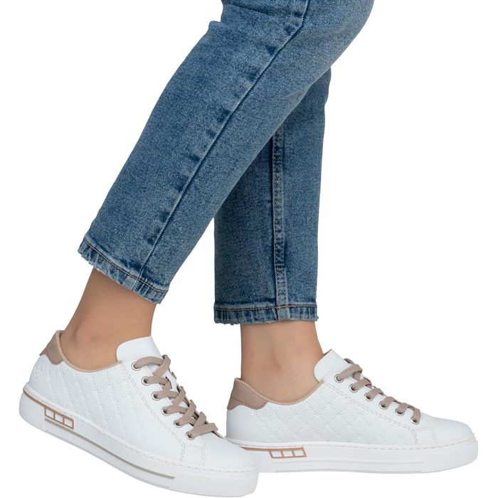 Кросівки жіночі Rieker L88W2 білі, низькі, 39 EU - зручне взуття для міста