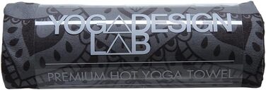 Рушник для йоги Hot Yoga від Yoga Design Lab | Мікрофібра, швидковисихаючий, екологічний, нековзний | Ідеальний для гарячої йоги, спорту, подорожей | Чорний Мандала