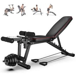 Регульована лава для тренувань, багатофункціональна складана лава для силових тренувань вдома, лава для всього тіла, тренажер для спини