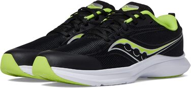 Кросівки для бігу Saucony Kinvara 13 для дівчаток та хлопчиків, чорний/лайм, розмір 11 Wide Big Kid