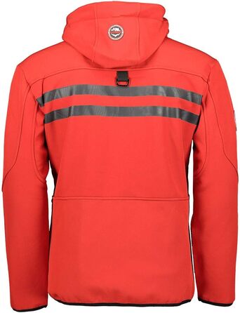 Куртка Softshell Geographica Norway Royaute для чоловіків - Водонепроникна тактична куртка Windbreaker для активного відпочинку, туризму, катання на лижах, осінь-зима-весна (S, Червоний / Чорний)