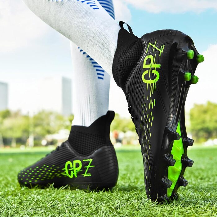 Футбольне взуття для чоловіків та жінок, зала, унісекс, бейсбол, футбольне взуття для газону, дитяче регбі, доросле, AG FG TF, широкі тренувальні кросівки (39/40 EU, 111 Ag Schwarz)