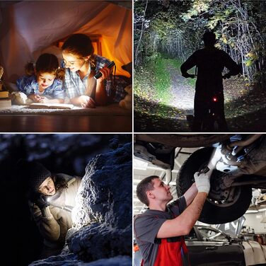 LED ліхтарі Blukar, 2 шт., 2000 люмен, зумуючі, 5 режимів, водонепроникні (IPX6), для кемпінгу, туризму, риболовлі, надзвичайних ситуацій