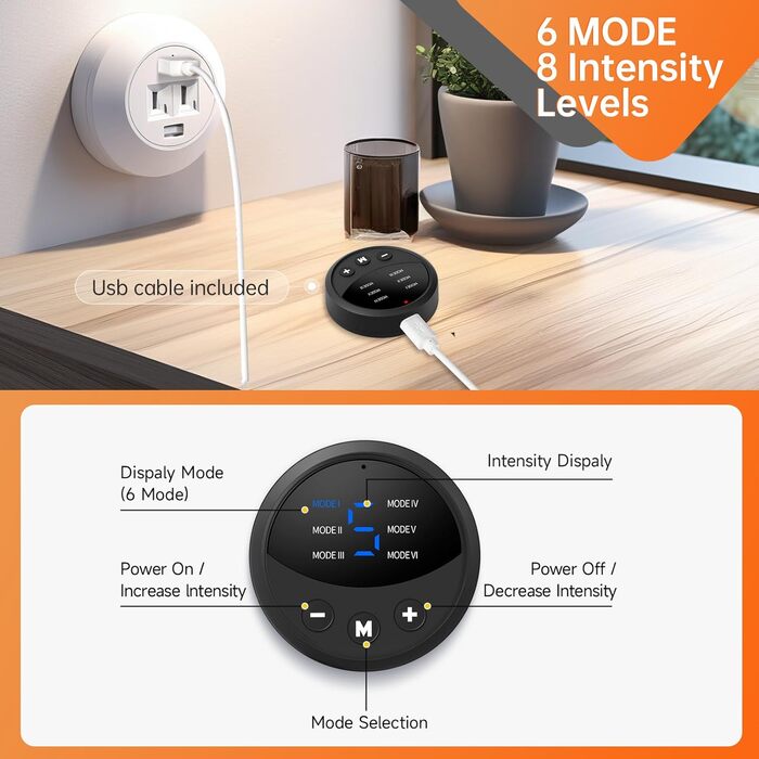 Електричний тренажер для пресу EMS, стимулятор м'язів, пояс для тренувань з 6 режимами та 8 рівнями інтенсивності, USB-зарядний пристрій, фітнес-обладнання для чоловіків та жінок, домашні тренування