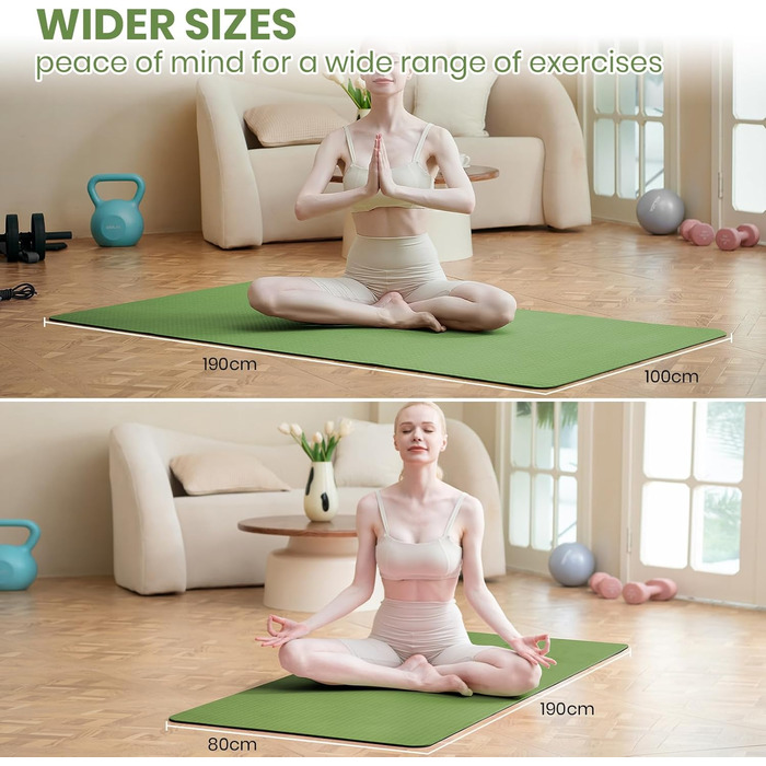 Килимок для йоги Narwhal TPE 190x80x0.6 см - антиковзаючий, для фітнесу, спорту та занять вдома