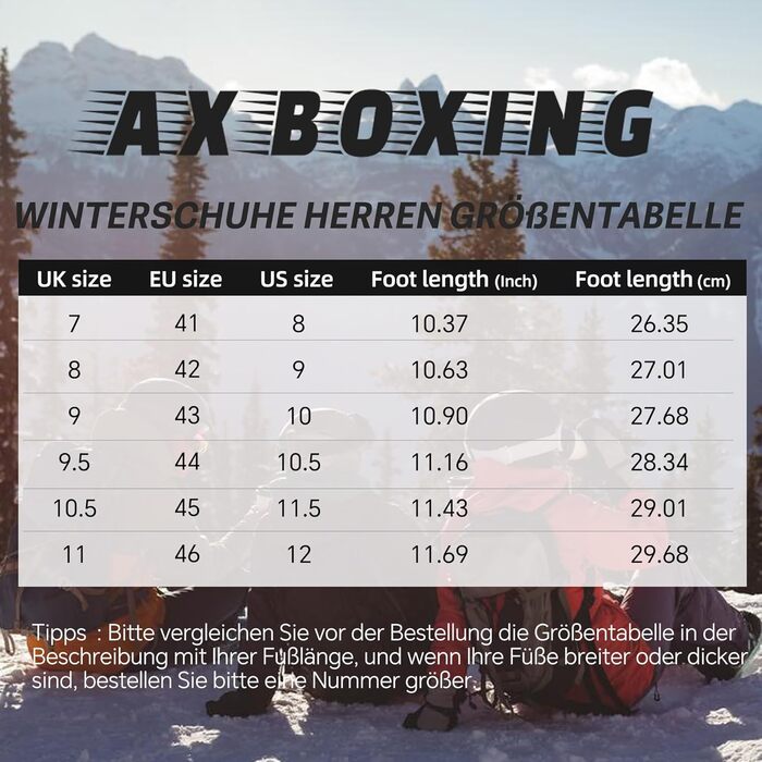 Чоловічі зимові черевики AX BOXING: утеплені, теплі, для ходьби на вулиці, трекінгові, розмір 41-46 EU (світло-сірий, 45 EU)