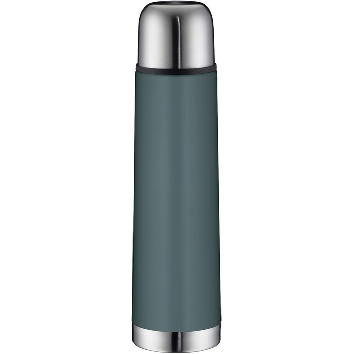 Термос alfi isoTherm Eco 750 мл, нержавіюча сталь, бірюзовий, з кришкою-чашкою, герметичний, тримає тепло 12 годин, холод 24 години, BPA-free