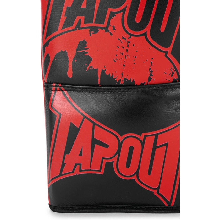 Боксерські рукавички Tapout зі шкіри, 10 унцій, чорні/червоні