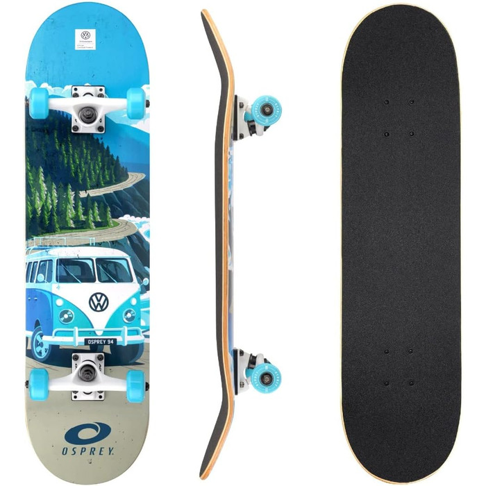 Скейтборд Osprey Volkswagen Absolute Anfänger Double Kick 78,7x20,3 см клен Explorer для початківців
