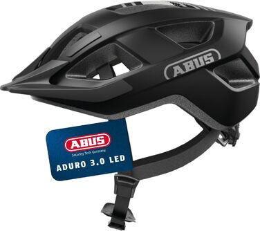 ABUS Велошолом Aduro 3.0 LED з підсвіткою, стильний міський шолом для щоденних та спортивних поїздок, з заднім ліхтарем, для жінок і чоловіків