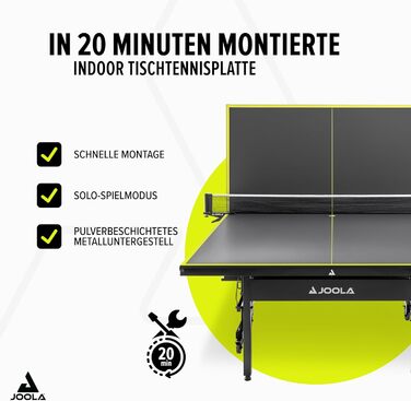 Стіл для настільного тенісу JOOLA Inside J18 Single - розкладний, компактний, з сіткою