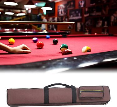 Чохол для кия Billard, захисний, для 1/2 кия, з ручкою, зносостійкий, колір кавовий