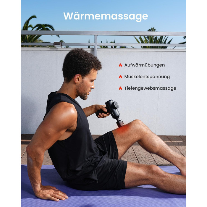 Масажер RENPHO Active Thermacool 2 з підігрівом та охолодженням, 5 швидкостей, 5 насадок, для м'язової терапії