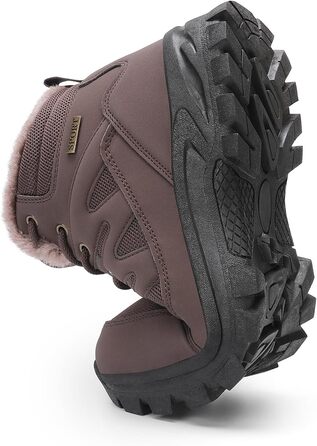 Чоловічі зимові черевики FLARUT: теплі, водонепроникні, для хайкінгу та трекінгу (колір: темно-коричневий, розмір: 39 EU)