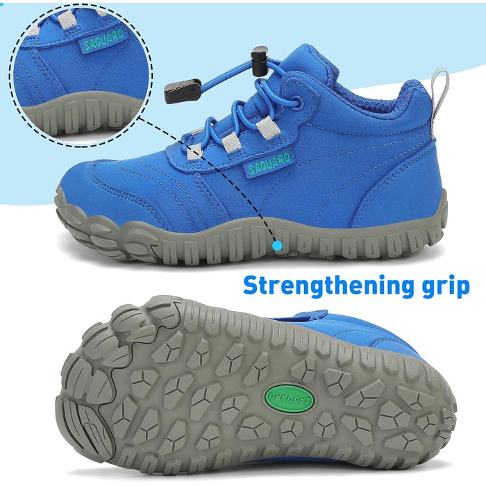 Дитячі шкарпетки-мокасини Saguaro для ходьби, дихаючі, неслизькі, легкі, розмір 26-36 (31 EU, блакитний New)