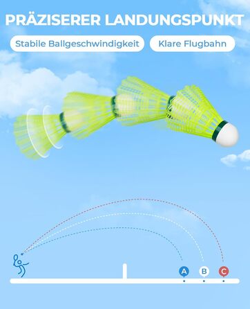 Волан для бадмінтону HIRALIY нейлон, 12/24 шт., висока швидкість, для тренувань та гри в приміщенні/на вулиці, для молоді