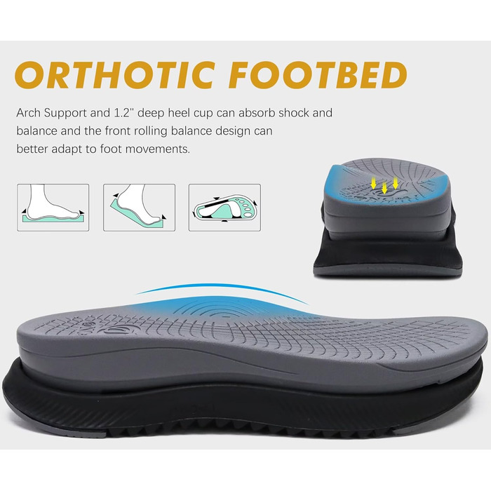 Чоловічі сандалії ONCAI Wandersandalen: сірі сандалії для піших прогулянок, пляжу та водних видів спорту з регульованими ремінцями, розмір 48 EU