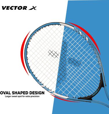 Тенісна ракетка Vector X VXT-520 з струнами, 58,4 см, чохол 3/4