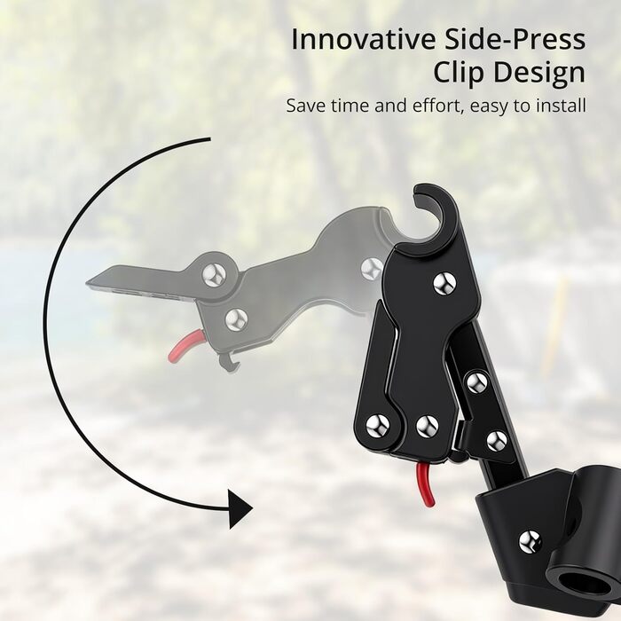 Кемпінгове ліжко Anbte: легке, розкладне, 190x70 см, алюміній, 2 положення висоти, до 180 кг, з сумкою