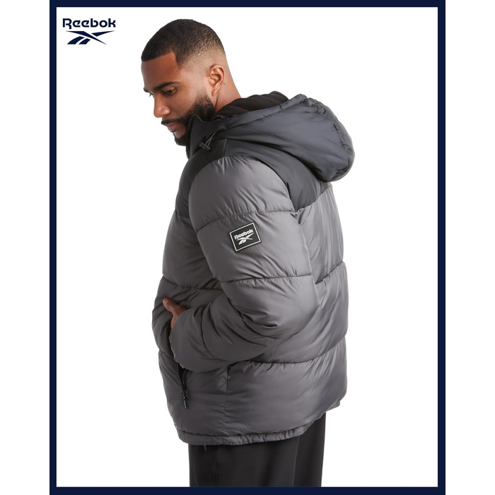 Куртка чоловіча Reebok Rbk Heavy Puffr V2, утеплювач – штучний пух, колір оливковий/листя, розмір S