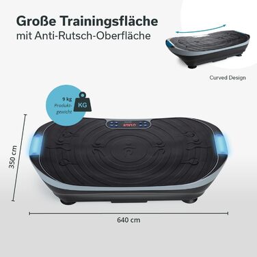 Платформа для вібраційного тренування Skandika V2 з ручками та стрічками | 99 рівнів, LCD-дисплей | Спортивний комплекс для дому (сірий/чорний)