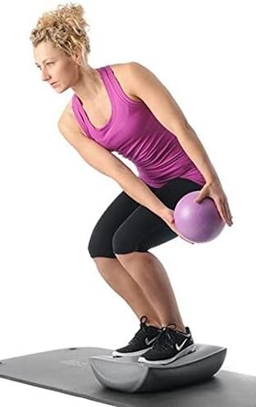 Фітнес м'яч Pilates MAXAFE 15,2 см, синій, спеціальна фіолетова серія
