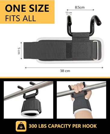 Допоміжні петлі для важкої атлетики Zughilfen – петлі для підйому штанги з захистом зап'ястя, до 317 кг