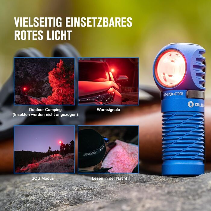 Ліхтар налобний Olight Perun 2 Mini 1100 люмен, USB, червоне світло, 5 режимів, водонепроникний, для кемпінгу та надзвичайних ситуацій