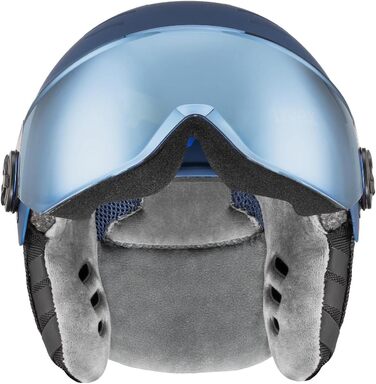 Шолом для дітей uvex Rocket jr Visor Single, синій матовий, 54-58 см