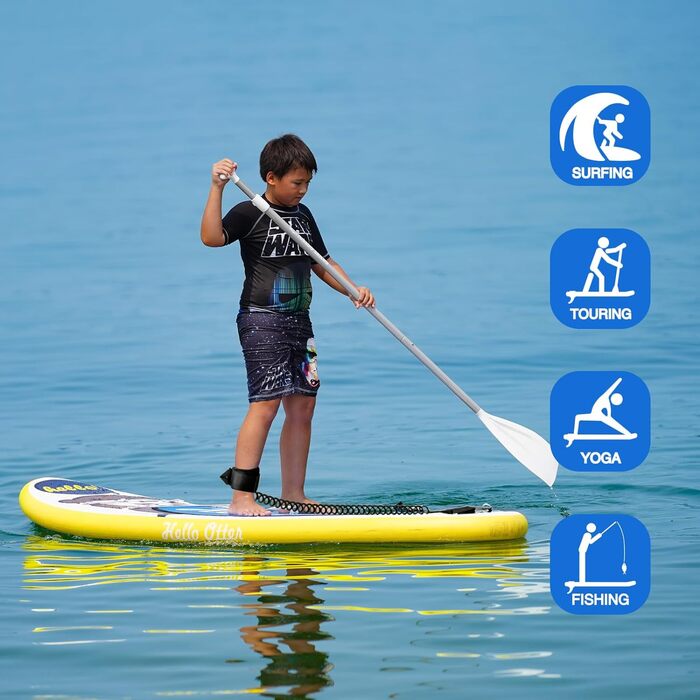 Надувний SUP Борд Tuxedo Sailor Stand Up Paddle Board з аксесуарами, для дорослих та підлітків, жовтий