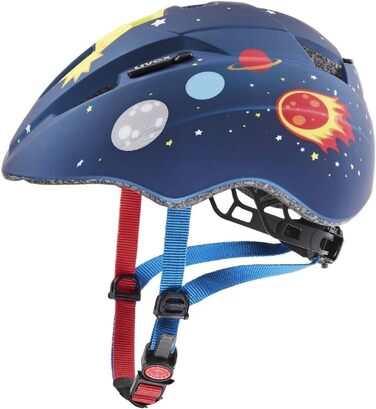 Дитячий велошолом uvex Kid 2 cc, темно-синій, ракета, 46-52 см