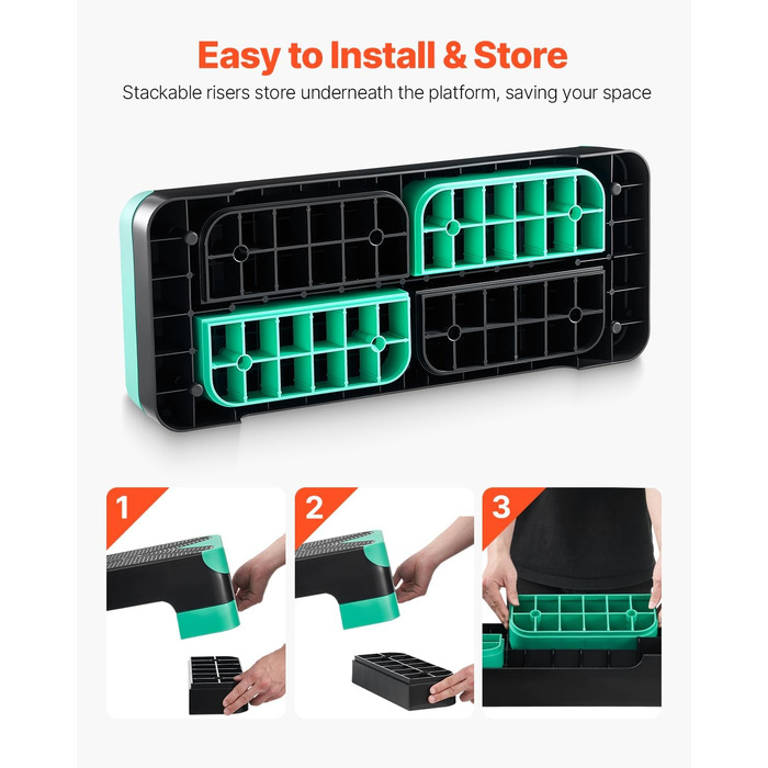 Платформа для аеробіки VEVOR (зелена)