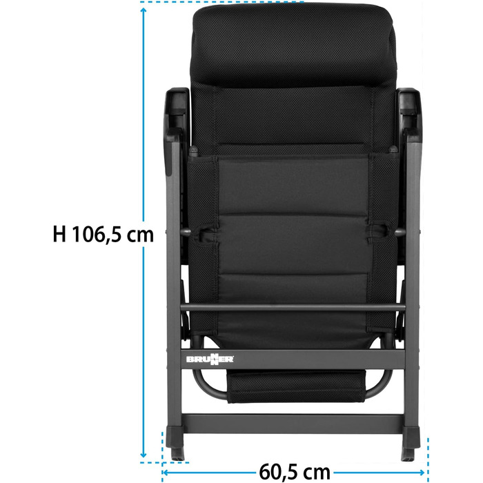 Кемпінговий стілець Brunner Skye 3D Black - чорний, поліестер