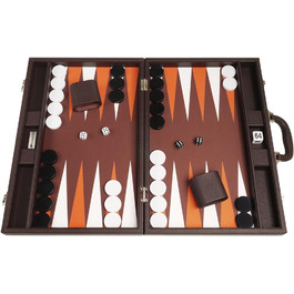 Набір для гри в нарди преміум-класу Silverman & Co. 48 x 64 см, темно-коричневий