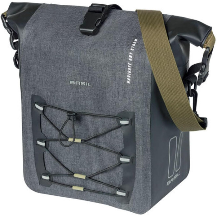 Велосипедна сумка Basil Navigator Waterproof M, чорна, 100% водонепроникна (IPX3)
