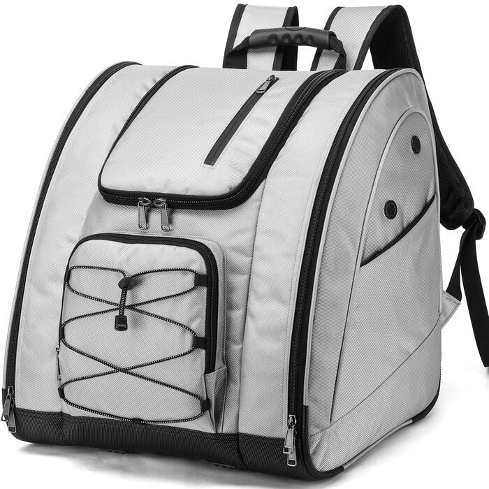 Чохол для лижних черевиків з рюкзачними лямками, рюкзак для лиж/сноуборду, сірий