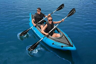 Надувний каяк Bestway Hydro-Force Cove Champion X2, 331x88x45 см, комплект з веслами і насосом