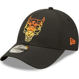 Кепка New Era NBA 9FORTY Chicago Bulls з логотипом Stacked, чорна