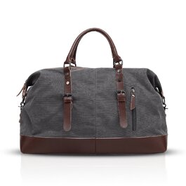 Спортивна сумка для подорожей FANDARE: багатофункціональна сумка-дафл з канвасу для фітнесу, кемпінгу та перельотів (Сіра)