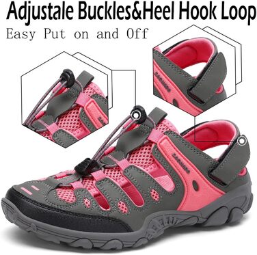 Зручні літні сандалії для чоловіків та жінок Saguaro для активного відпочинку, туризму та трекінгу (42 EU, Рожевий)