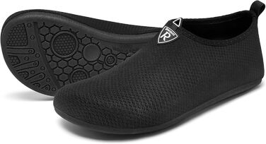 Чоловічі та жіночі аквашузи Raqua для плавання та відпочинку на пляжі, розмір 34-47, чорний (EU Bd104)