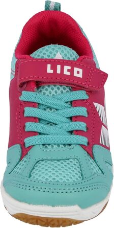 Дитячі спортивні кросівки для залу Lico Unisex, розмір 38 EU, бірюзово-рожево-білі