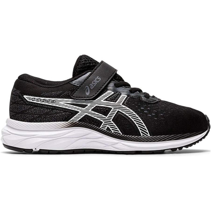 Дитячі кросівки для бігу ASICS Pre Excite 7 PS, чорно-білі, розмір EU 30