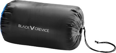 Дитячий спальний мішок Black Crevice для кемпінгу, блакитний, 165 см | Зручний та водонепроникний | З чохлом для зберігання