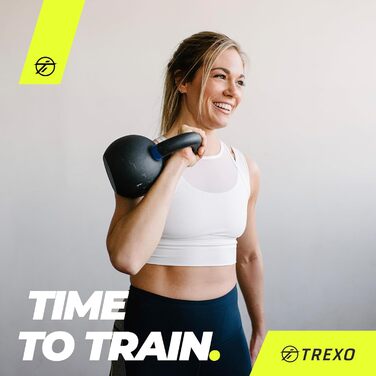 Гиря TREXO 12 кг з чавуну з вініловим покриттям для фітнесу, домашніх та тренажерних залів