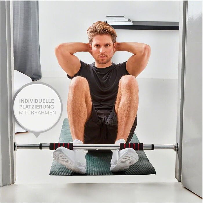 Розсувний турнік для дверей Sport-Tec Pull-Up 4.0, хром, 63-101 см, перекладина для підтягувань на дверний проріз