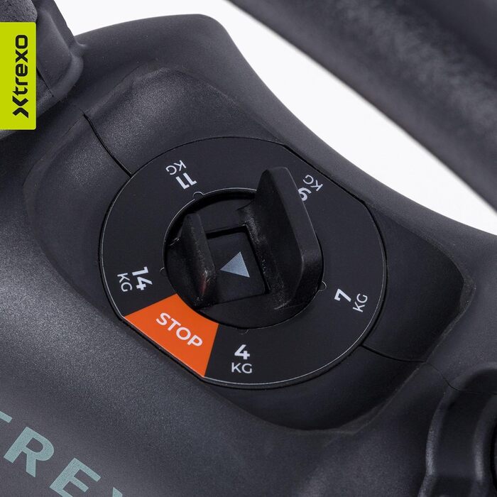 Кетлбел XTREXO регульований, зміна ваги 4/7/9/11/14 кг, чавунний, для CrossFit, професійний